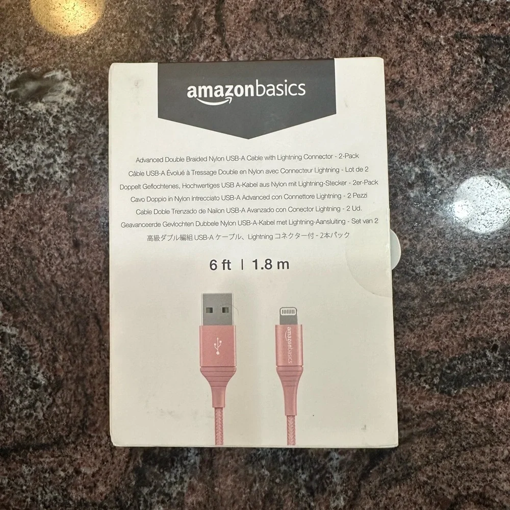 NIB Amazon Basics 6ft Lightning cable